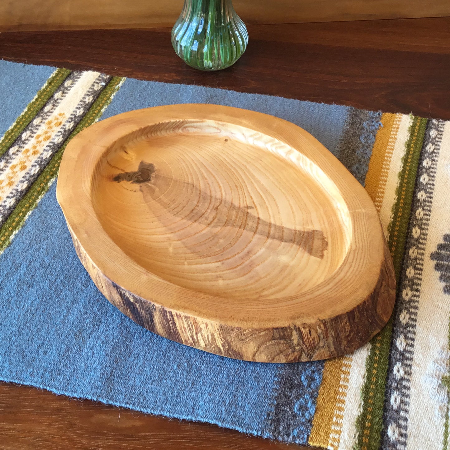 Natural Edge Ash Serving Tray - 13-3/8" long