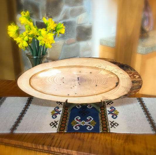 Natural Edge Ash Serving Tray - 19" long