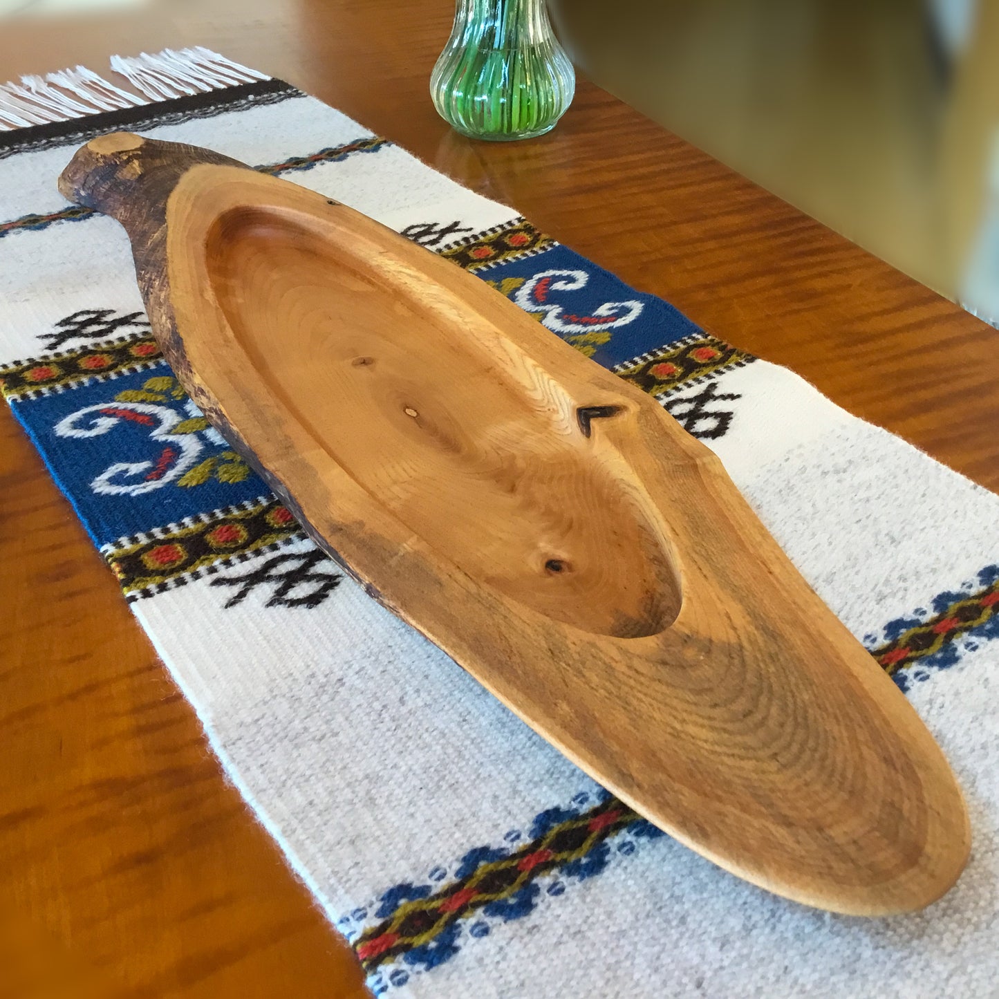 Natural Edge Ash Serving Tray - 24-1/2" long