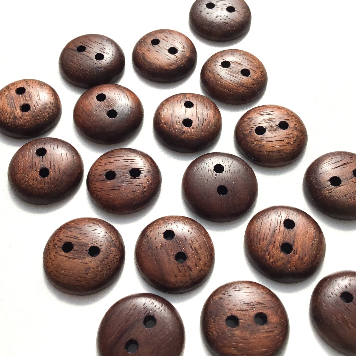 Black Walnut Wood Buttons - 3/4”