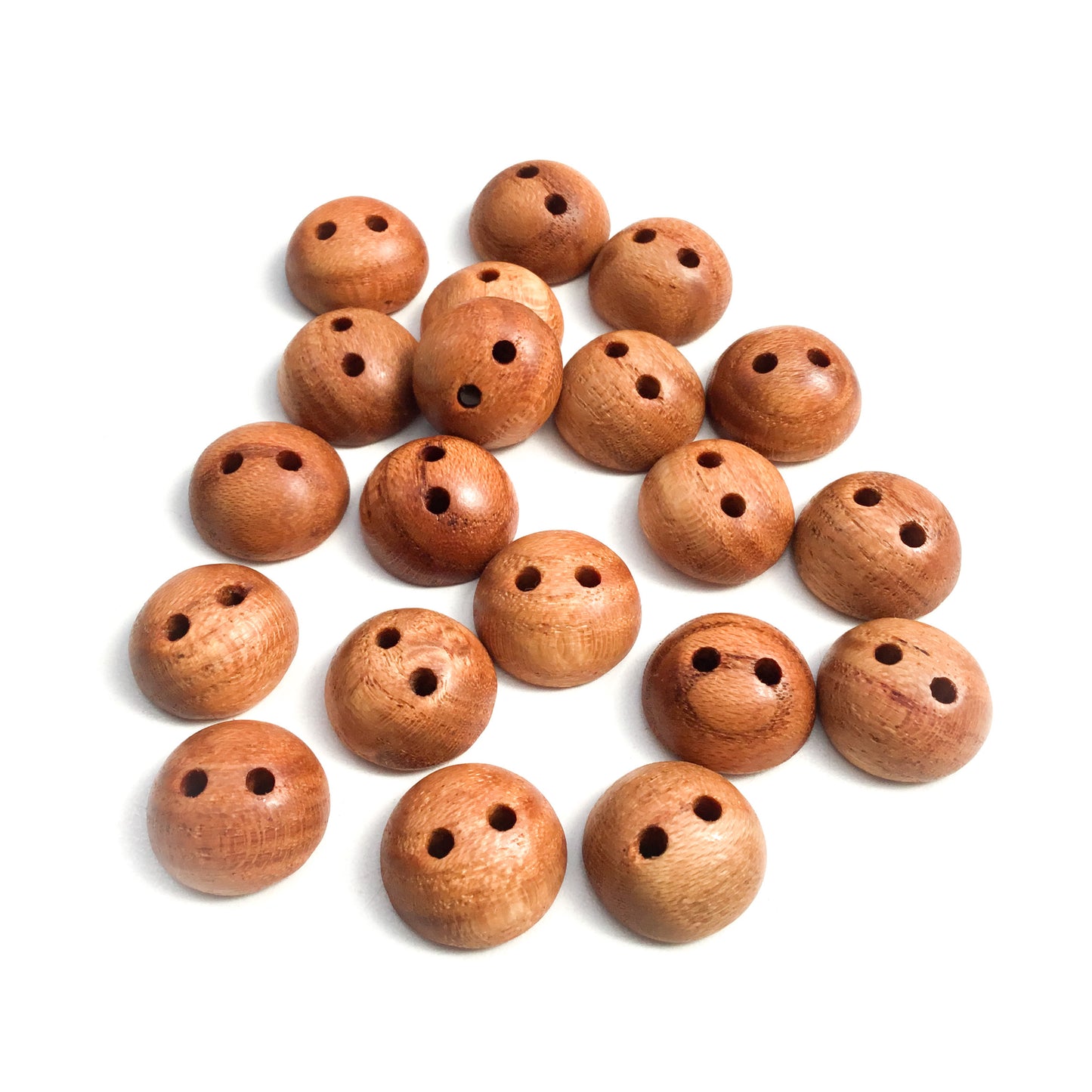 Honey Locust Wood Buttons - 3/4" Pillowed - 5/16" thick