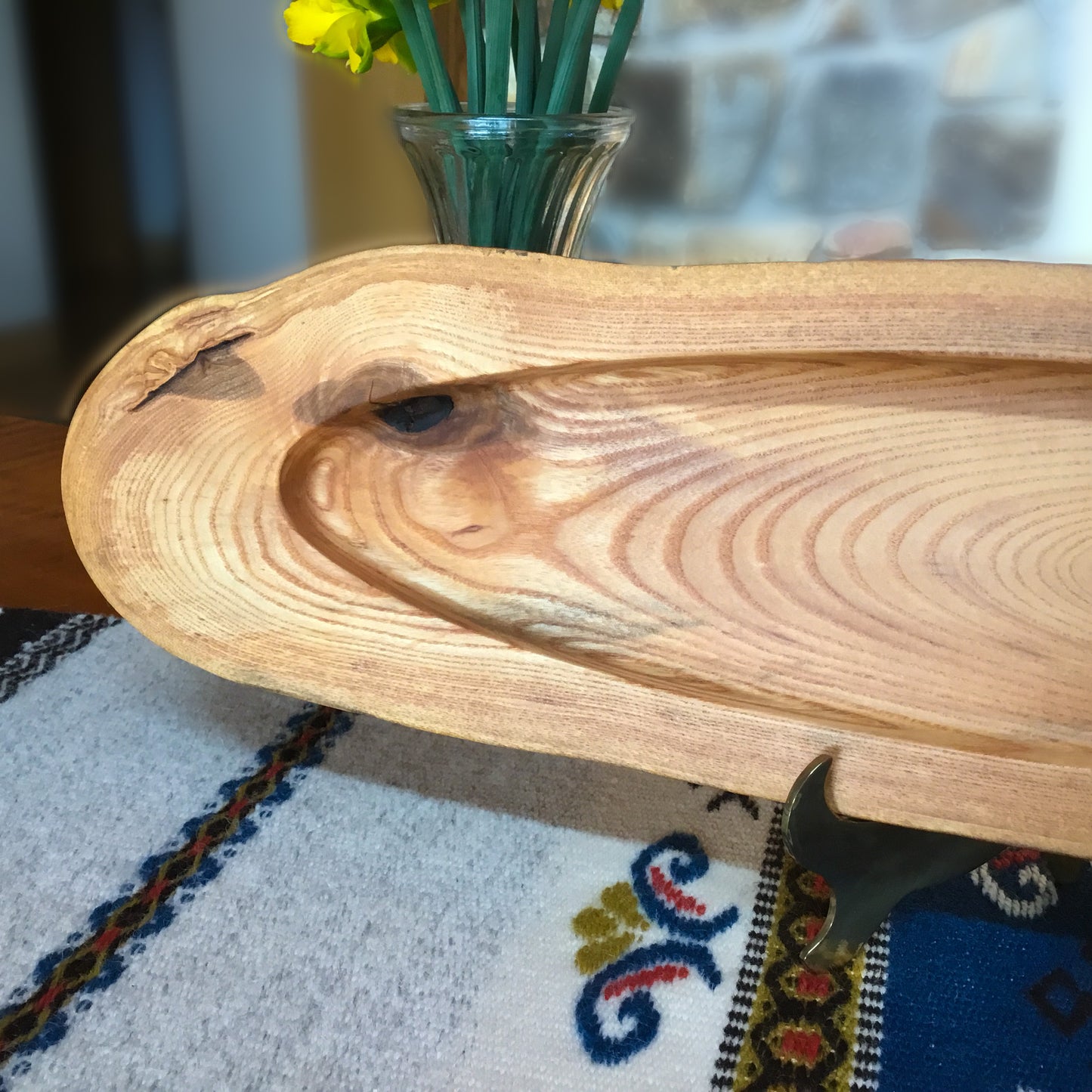 Natural Edge Ash Serving Tray - 22" long